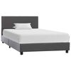 vidaXL Bettgestell Grau Kunstleder 90x200 cm