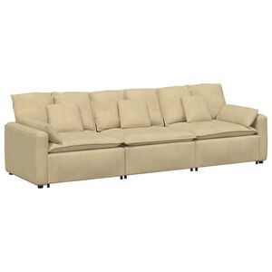 vidaXL Modulares Sofa mit Kissen Graugr&uuml;n