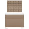 vidaXL Boxspringbett mit Matratze Cappuccino-Braun 90x200cm Kunstleder