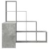 vidaXL Eck-Schreibtisch mit Regal Beton Grau 101,5 x 149,5 x 149,5 cm