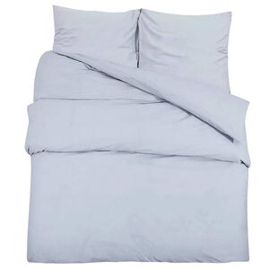 vidaXL Bettw&auml;sche-Set Grau 140x200 cm Baumwolle