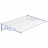 vidaXL T&uuml;rvordach Grau und Transparent 122x90 cm Polycarbonat
