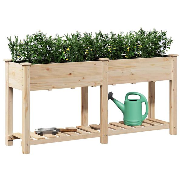 vidaXL Garten-Pflanzgef&auml;&szlig; mit Regal Beige 161 x 43 x 76,5 cm