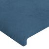 vidaXL Kopfteil mit Ohren Dunkelblau 103x16x78/88 cm Samt