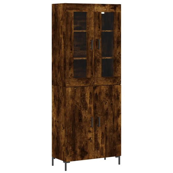 vidaXL Highboard Räuchereiche 69,5x34x180 cm Holzwerkstoff