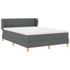 vidaXL Boxspringbett mit Matratze Dunkelgrau 140 x 200 cm Stoff