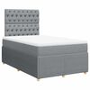 vidaXL Boxspringbett mit Matratze Hellgrau 120x200 cm Stoff