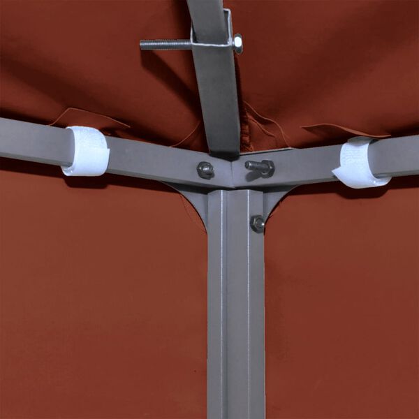 vidaXL Pavillon-Dachplane mit Kaminabzug 310 g/m² 4x3 m Terrakotta