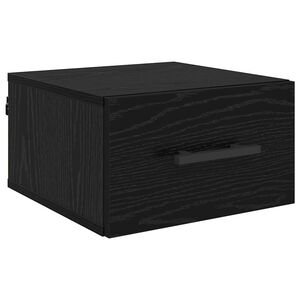 vidaXL Nachttisch 35 x 35 x 20 cm Holzwerkstoff Schwarz Eichen-Optik