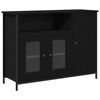 vidaXL Sideboard Schwarz Eichen-Optik 100 x 35 x 75 cm Holzwerkstoff