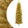 vidaXL K&uuml;nstlicher schlanker Weihnachtsbaum mit Kugeln 180 cm 300 LEDs