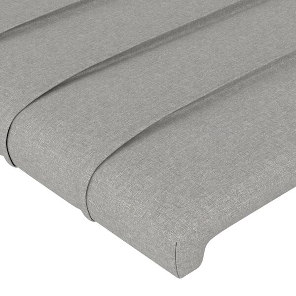 vidaXL Kopfteile 2 Stk. Hellgrau 90x5x78/88 cm Stoff