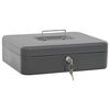 vidaXL Geldbox mit Schloss Dunkelgrau 30 x 24 x 9 cm Stahl