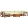 vidaXL Outdoor-Sofagarnitur 8 stk. Natur und Creme