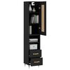 vidaXL Highboard Schwarz 34,5x34x180 cm Holzwerkstoff