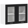 vidaXL H&auml;ngeschrank Lyon Schwarz Eichen-Optik 80 x 31 x 60 cm