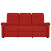 vidaXL 3-Sitzer Massagesessel Weinrot Kunstleder