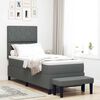vidaXL Boxspringbett mit Matratze Dunkelgrau 80 x 200 cm Stoff
