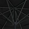vidaXL Sonnenschirm mit Aluminium-Mast 500 cm Schwarz