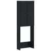 vidaXL Toilettenschrank EDE Schwarz 66 x 25,5 x 190 cm Holzwerkstoff