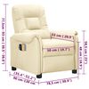 vidaXL Massagesessel Elektrisch Creme Kunstleder
