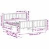 vidaXL Bettgestell Braun und Taupe 160 x 200 cm Massivholz Kiefer