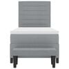 vidaXL Boxspringbett mit Matratze Hellgrau 90 x 200 cm Stoff