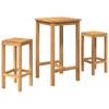 vidaXL Outdoor Bar Set 3 pcs Unbehandelt Massivholz Teak