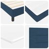 vidaXL Boxspringbett mit Matratze mit LED Blau 90 x 190 cm Stoff