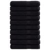 vidaXL Premium-Saunat&uuml;cher SOLUND 10 Stk. Schwarz 80x200 cm 600 g/m&sup2;