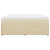 vidaXL Boxspringbett mit Matratze Creme 180x200 cm Stoff