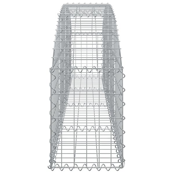vidaXL Gabione mit Hochbogen 200x30x40/60 cm Verzinktes Eisen