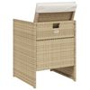 vidaXL Gartenstühle mit Kissen 4 Stk. Beige Poly Rattan