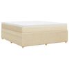 vidaXL Boxspringbett mit Matratze Creme 180x200 cm Stoff