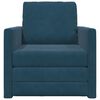 vidaXL Schlafsofa 60cm Blau Samt