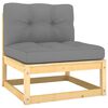 vidaXL 5-tlg. Garten-Lounge-Set mit Kissen Massivholz Kiefer