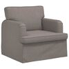 vidaXL Sofa 2 pcs Taupe 144 x 80 x 85 cm Stoff