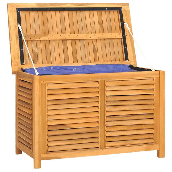 vidaXL Gartenbox mit Beutel 90x50x58 cm Massivholz Teak
