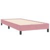 vidaXL Boxspringbett mit Matratze Rosa 90x220 cm Samt