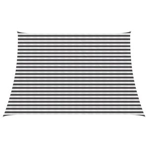 vidaXL Sonnensegel 4 / 5 x 3 m HDPE Rechteckig Anthrazit und Wei&szlig;