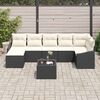 vidaXL Sofa Set mit Kissen 8 pcs Schwarz Poly Rattan