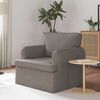 vidaXL Sofa 60cm Taupe Metall