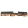 vidaXL Outdoor-Sofagarnitur 9 stk. Natur und Anthrazit