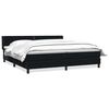 vidaXL Boxspringbett mit Matratze Schwarz 200x210 cm Samt