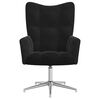 vidaXL Relaxsessel mit Hocker Schwarz Samt
