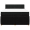 vidaXL Boxspringbett mit Matratze Schwarz 160x200 cm Stoff