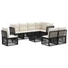 vidaXL Gartensofa-set 9 pcs Schwarz Poly-Rattan