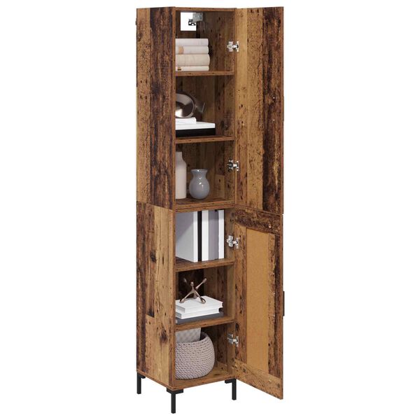 vidaXL Highboard Altholz 69,5 x 34 x 180 cm Holzwerkstoff