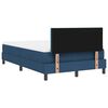 vidaXL Boxspringbett mit Matratze mit LED Blau 120 x 200 cm Stoff