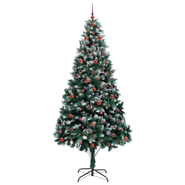 vidaXL K&uuml;nstlicher Weihnachtsbaum mit 300 LEDs mit St&auml;nder Gr&uuml;n 240 cm
